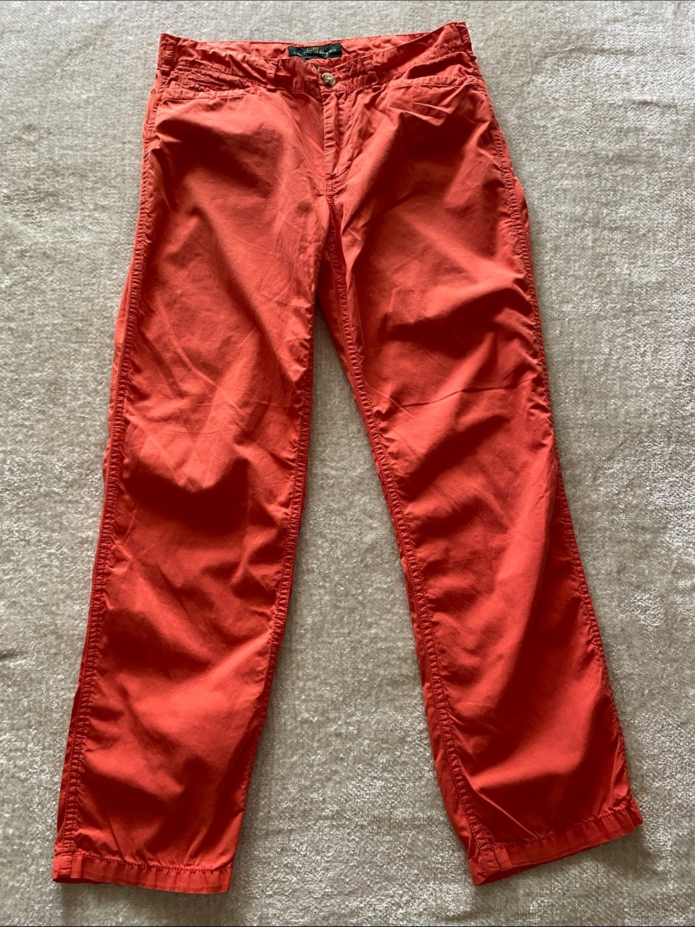 Lauren Ralph Lauren Women's Vibrant Orange Straight-Leg Chino Pants